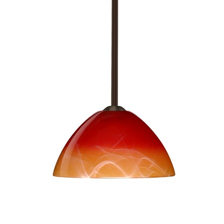 Besa Lighting Tessa Stem Pendant, Solare, Bronze Finish, 1x75W Incandescent 1TT-4201SL-BR
